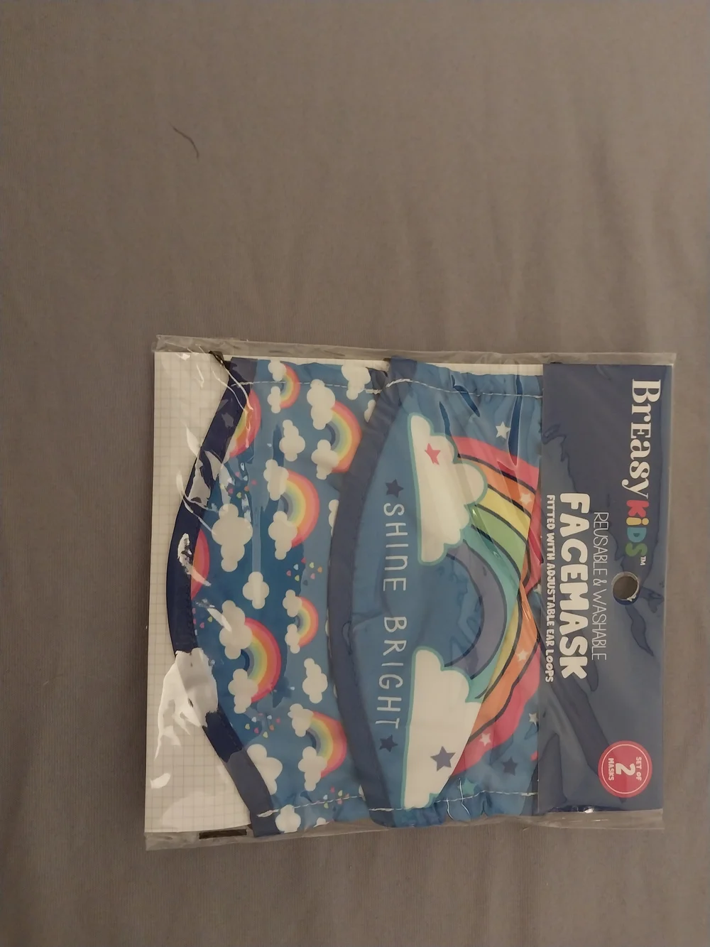 Breasy Kids Reusable Washable Face Mask 5x 2packs. #0127